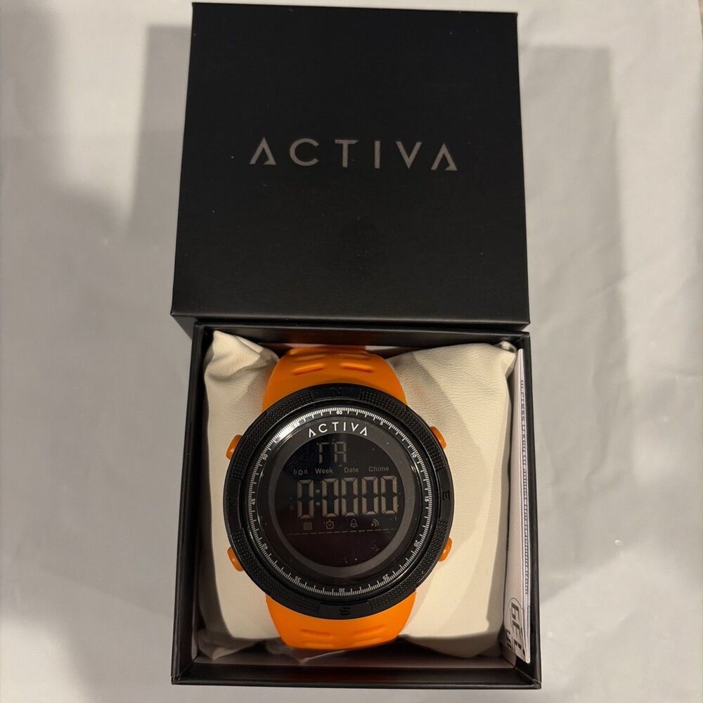 Invicta x Activa men’s watch digital essentials 50mm Black Orange ACW1915-006